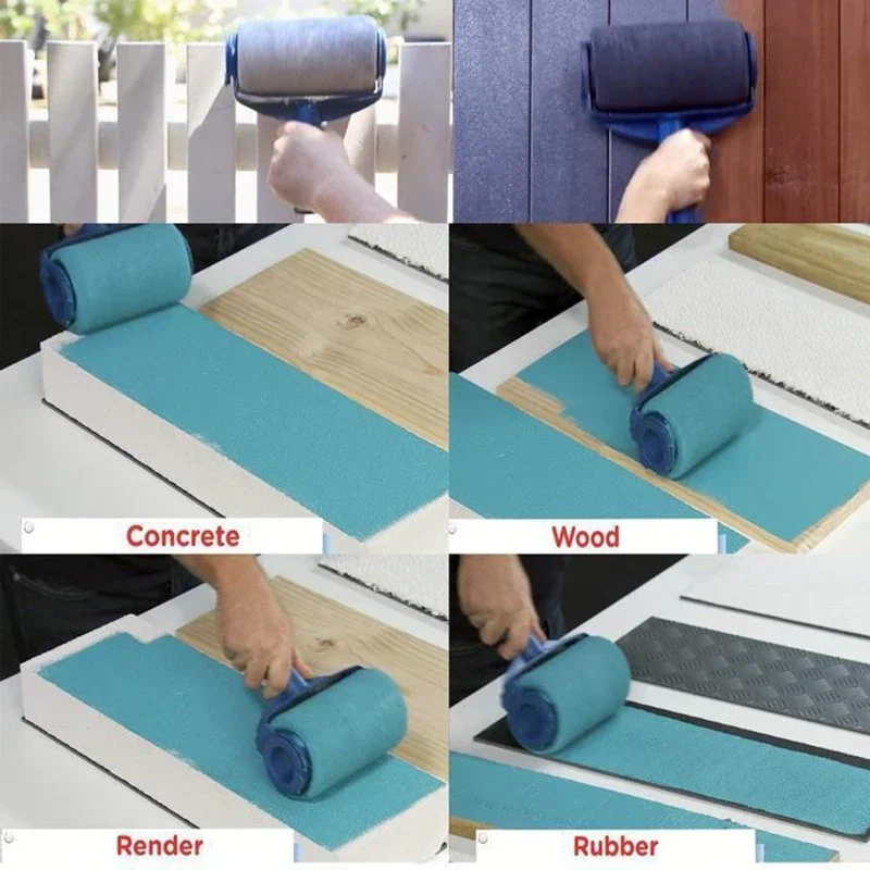 Rolo de pintura multifuncional, 7 partes de um conjunto, lidar com ferramentas para pintura de parede, uso doméstico, fácil de usar