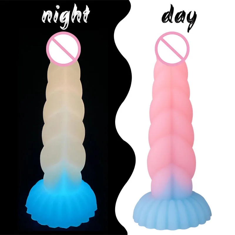 Lichtgevende Dildo Anal Toy Butt Plug Vrouwelijke Masturbator Penis Zachte Siliconen Zuignap Dildos Volwassen Seksspeeltjes Voor Vrouwen