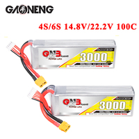 GAONENG GNB Lipo Battery 4S 6S 14.8V 22.2V 3000mAh 100C/200C For RC Car Tank Boats Helicopter FPV Drones RC Model Hobby Parts