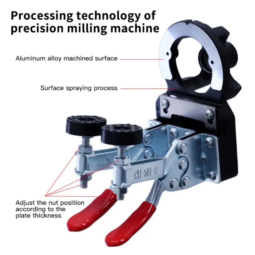 

35mm Hinge Boring Jig Adjustable Margin Woodworking Hole Drilling Guide Locator with Fixture Aluminum Hinge Puncher Template