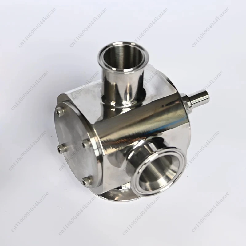 304/316 Stainless Steel Three-Way Rotary Valve, Dual-Purpose Accessory for Pneumatic Paste Liquid Granule Filling Machine