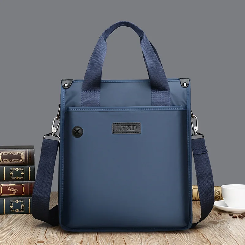 Men's Oxford Cloth Vertical Handbag Business Briefcase Men's Fashion Shoulder Crossbody Bag