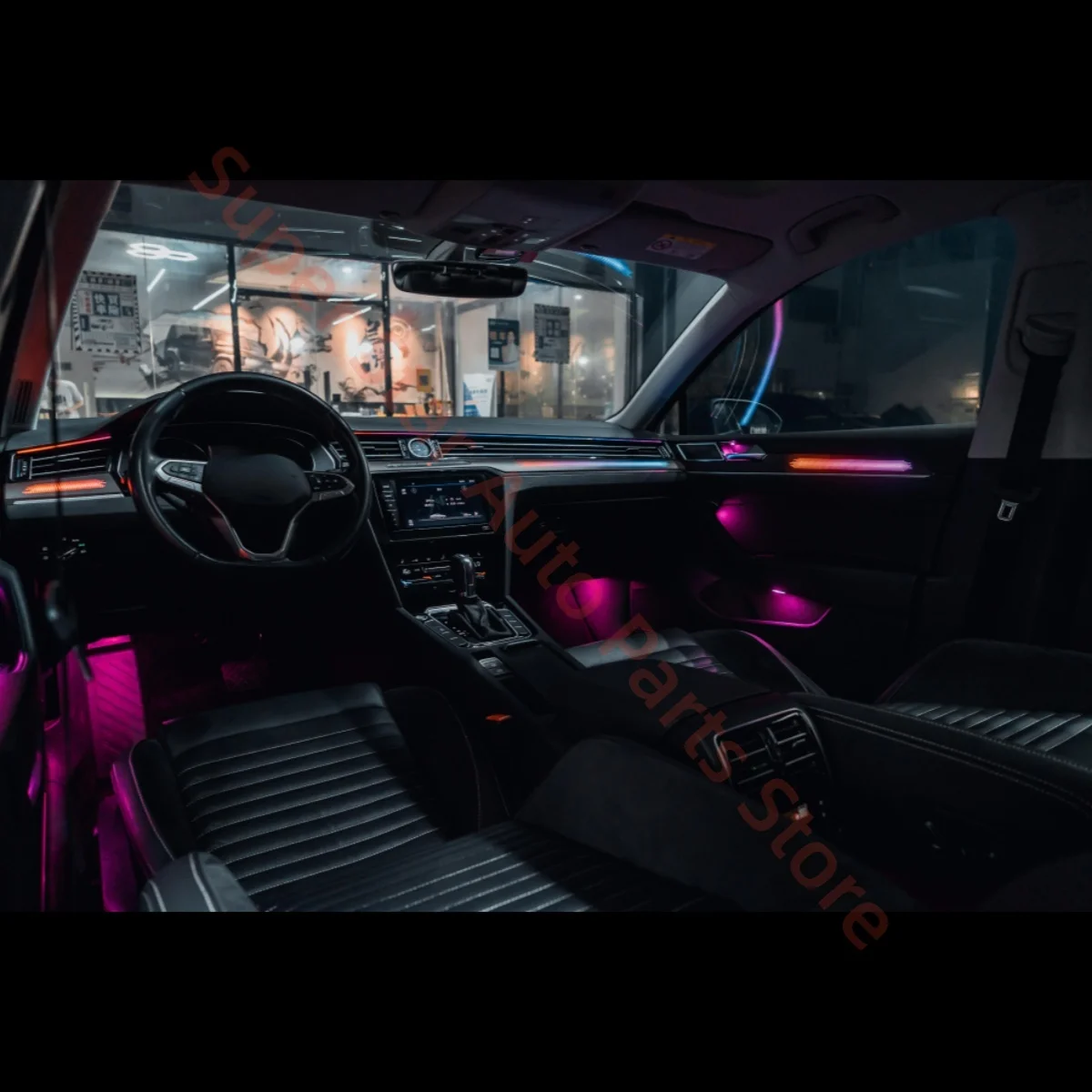 Wood grain decorative strips  LED Atmosphere lamp For Volkswagen VW Arteon B8 Variant car interior lighting upgrade Auto parts