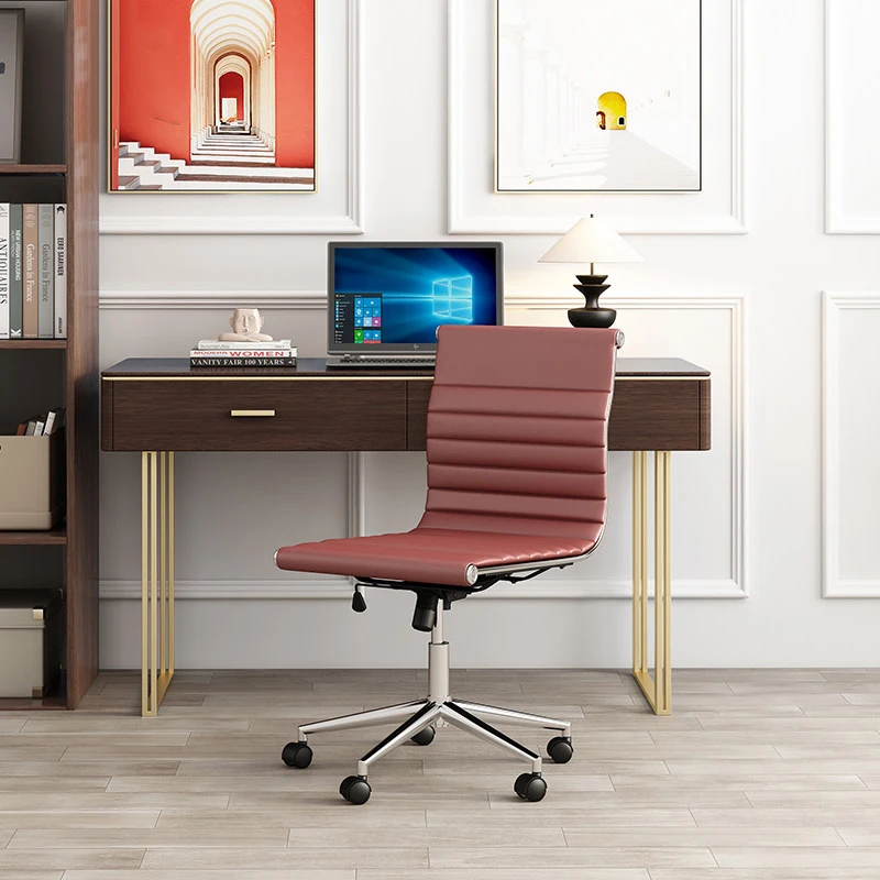 Comfortable Business Office Chair Employee Computer Chair Adjustable Metal Electroplated Steel PU Leather Multi-Functional Chair