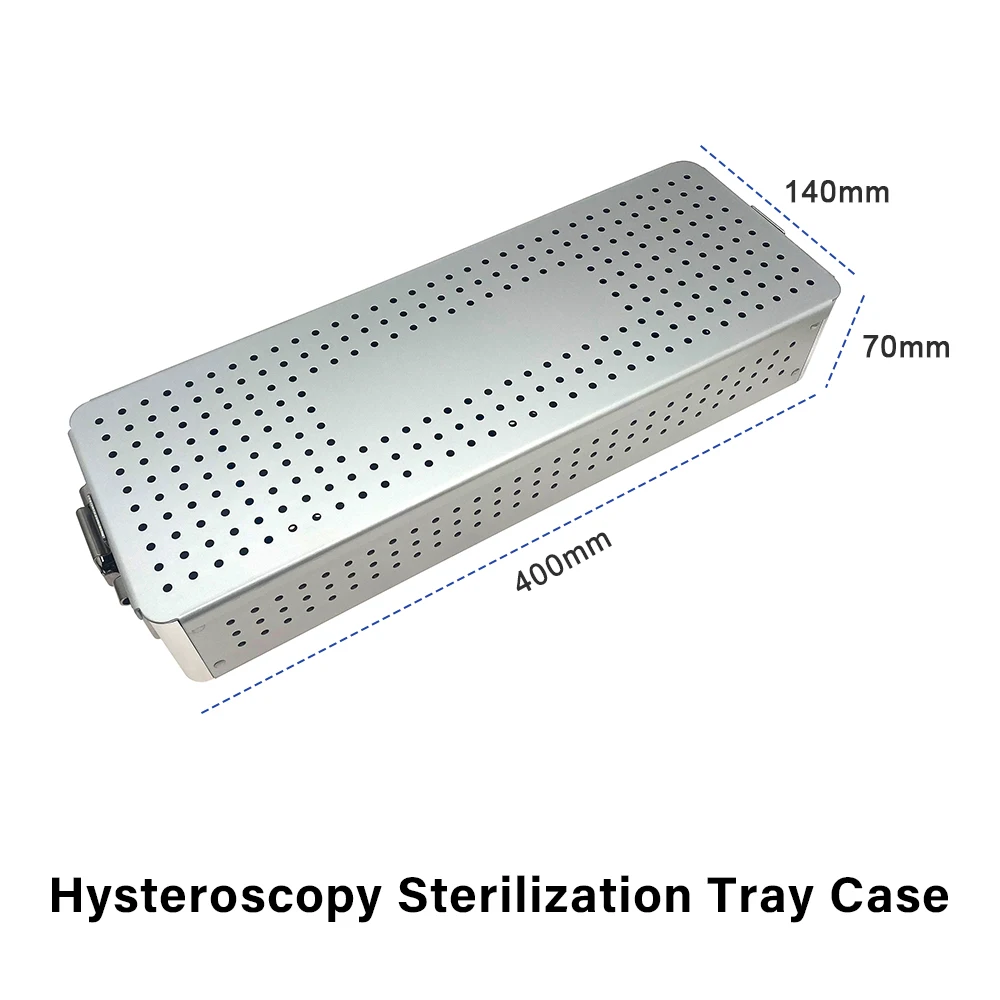 

Sterilization Tray Case Aluminium Alloy Disinfection Box Tray for Hysteroscopy Surgical Instrument