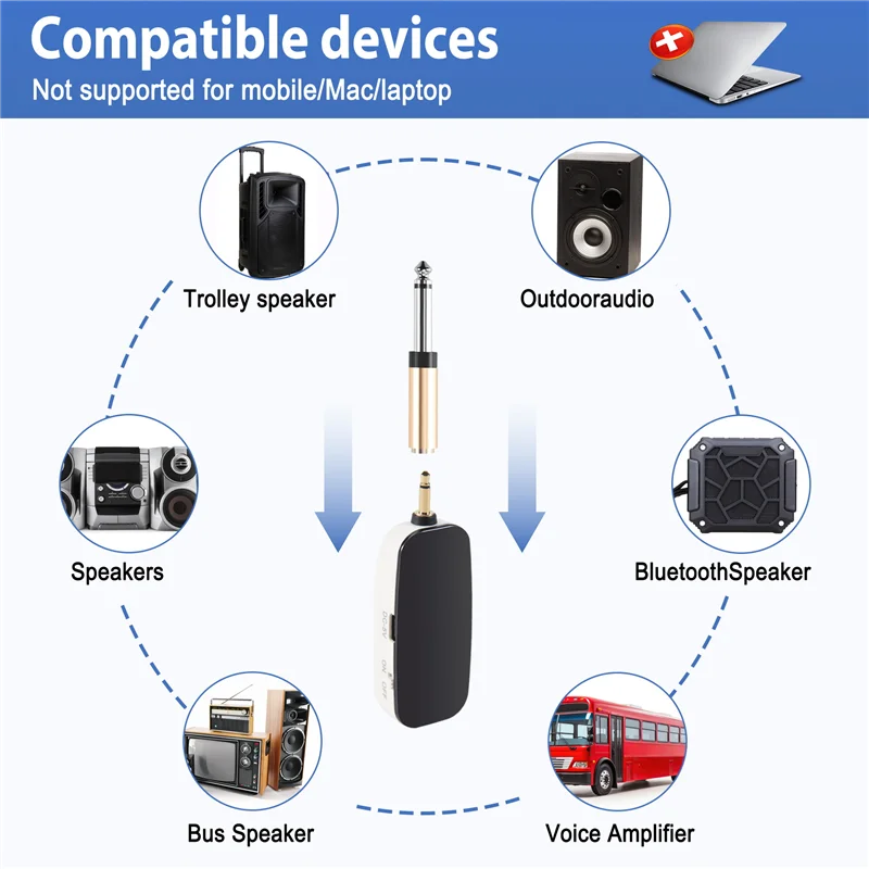 B24B جديد 2 في 1 يده UHF ميكروفون لاسلكي المهنية رئيس ارتداء هيئة التصنيع العسكري حجم مكبر للصوت لتعليم الكلام #6
