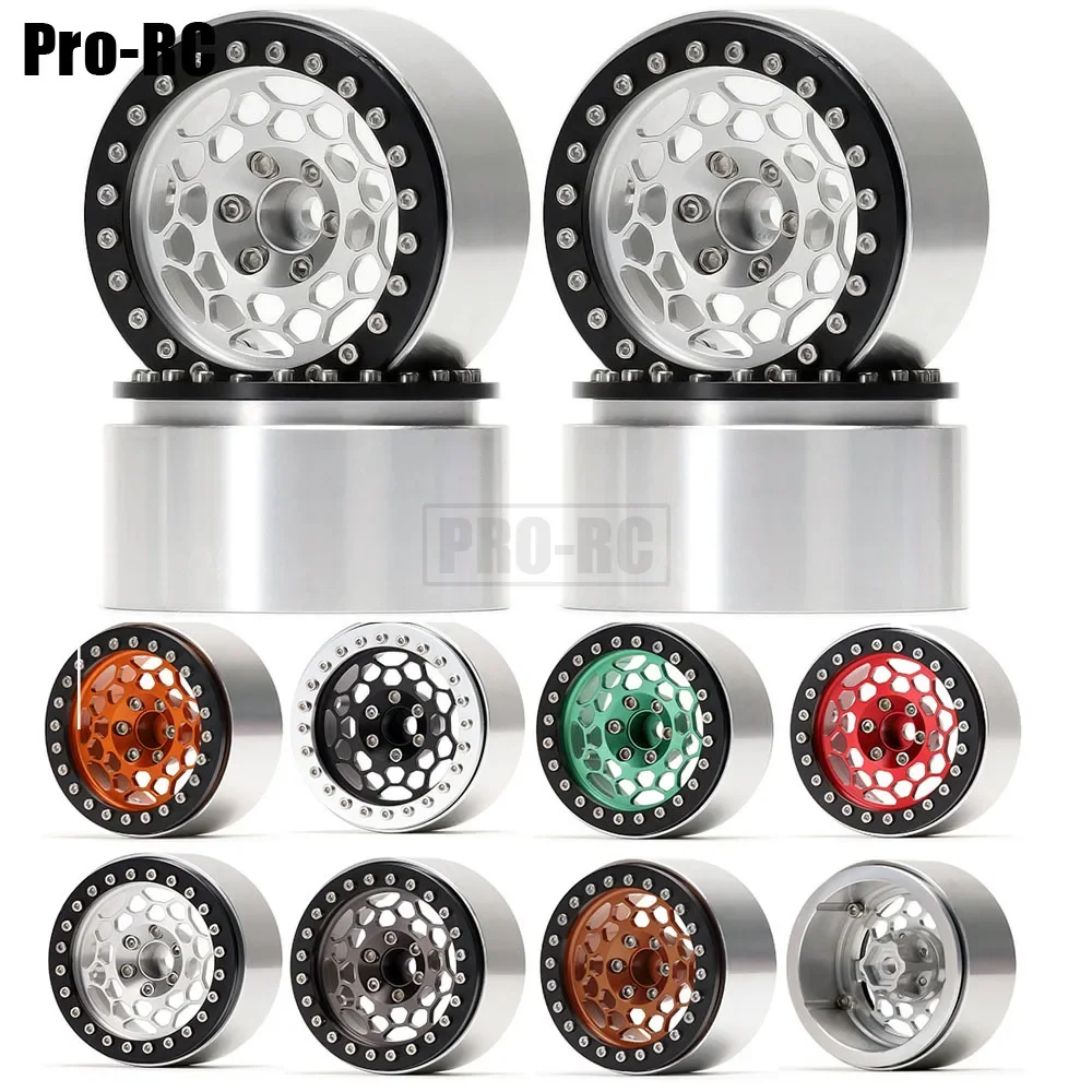 

2.2“ Alloy 64*52*36 Beadlock Wheels Hub Rim 4Pcs for 1/10 RC Car Crawler Axial SCX10 90046 RR10 Wraith YETI CC01 TF2