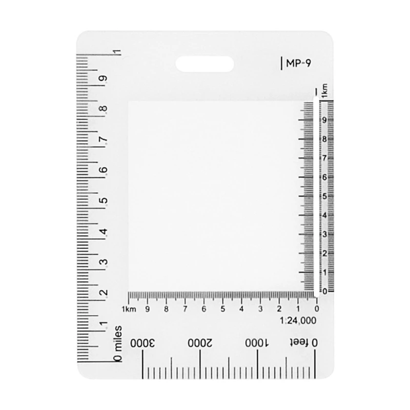 Coordinate Scale Map Military Protractors Flexible Map Scale Outer Edges 0-6400