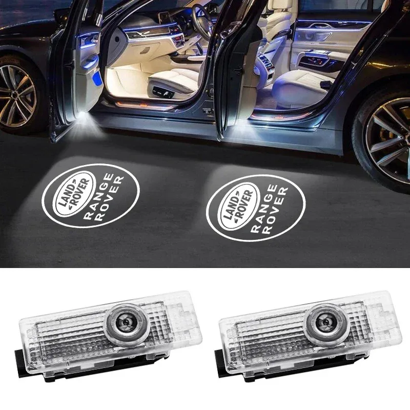 

2 шт. для Land Rover Freelander 2 2010-тено автомобильные аксессуары светодиодный проектор призрак атмосфера логотип лампа двери добро пожаловать теневые огни