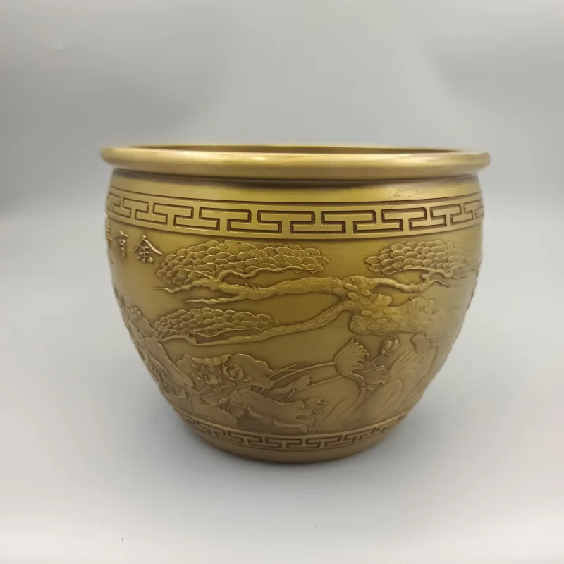 Every Year, There Are More Embossed Fish Copper Pots Home Decorative Creative Gifts