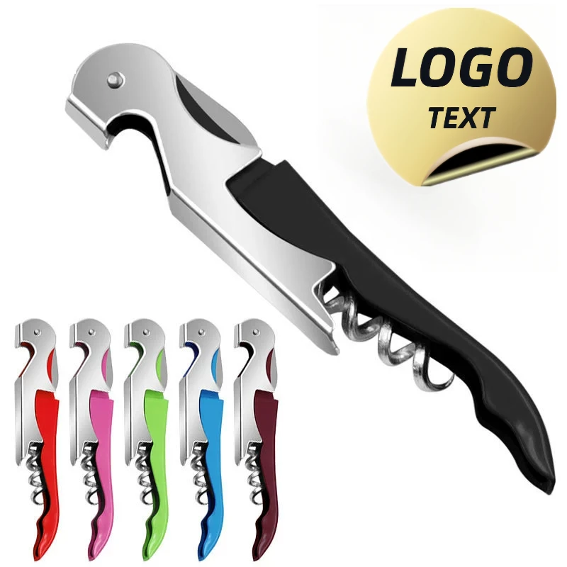 

Customizable LOGO Stainless Steel Wine Knife Bottle Opener Personalize Corkscrew Multifunctional Beer Wine Metal Opening Tool