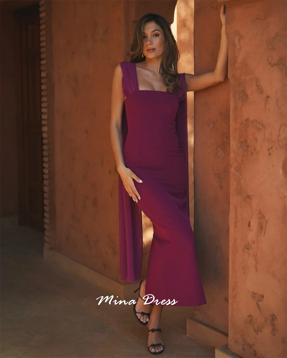 فساتين مينا للمناسبات الرسمية بدون أكمام مخصصة للمناسبات الخاصة بطول الظهر فساتين الحفلات النسائية الأنيقة للسهرة