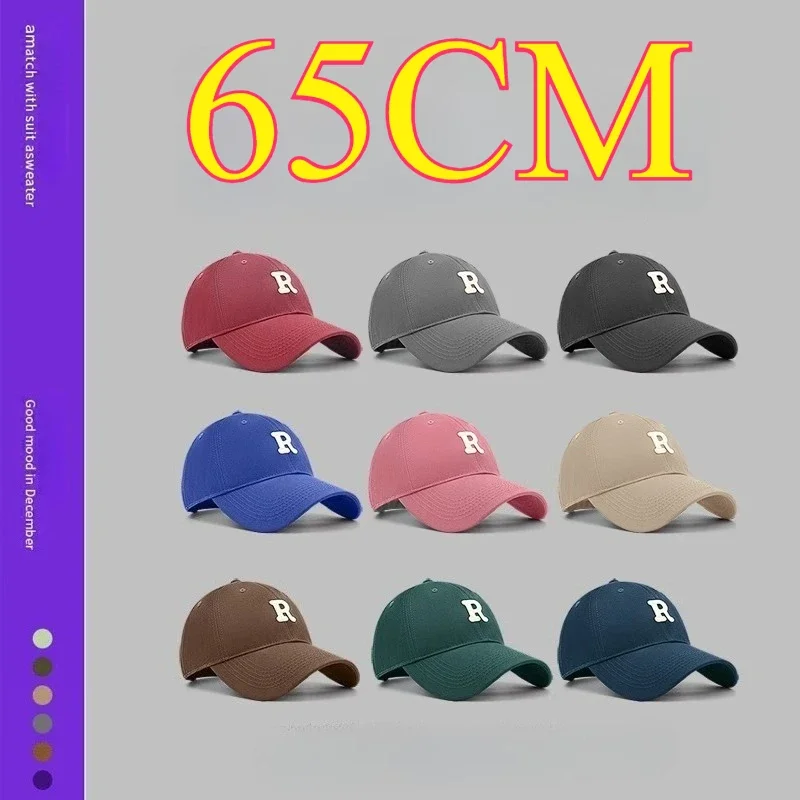 60-65cm Over Size Soft Top Embroidered Baseball Caps for Men Women Big Head Outdoor Sport Snap Back Cap Dad Trucker Kpop Hats