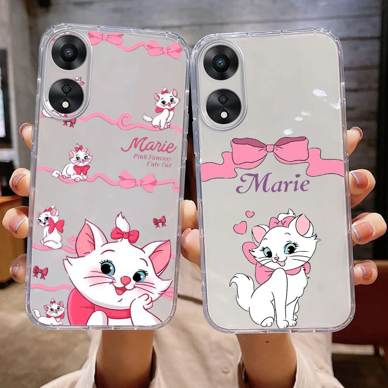 

Cute Cartoon Marie Cat Disney Phone Case For OPPO A94 A91 A74 A54 A16 Reno 9 8 8Z 7Z 7 Pro Find X5 X3 Neo Lite 5G Funda Carcasa