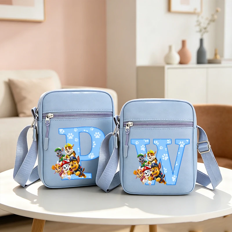PAW Patrols Girl Boy Crossbody Bag Portable Shoulder Bag Cartoon Fashion Satchel Cute Phone Bag Kawaii Chest Pouch Birthday Gift