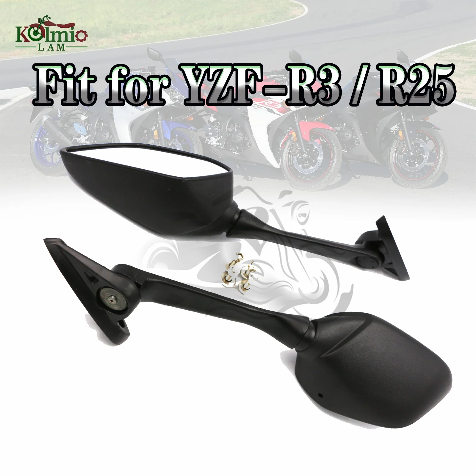 

Fit for 2015 - 2025 YAMAHA YZF-R3 YZF-R25 Motorcycle Rear View Mirrors YZF R3 R25 Rearview Side Mirror 2021 2022 2023 2024 2019