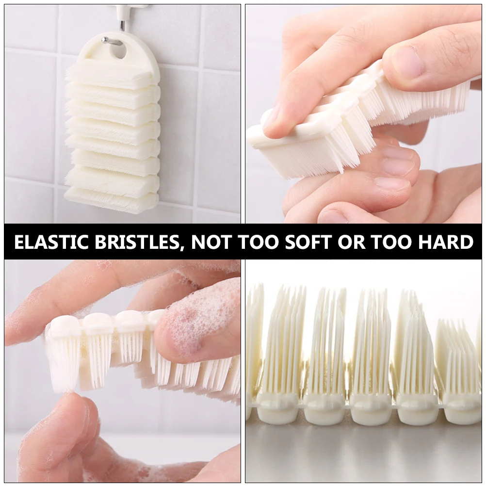 

Ergonomic Nail Cleaning Brush Fingernail Scrub Tool Polypropylene Bristles Manicure Brush Toe Nail Brush Portable Use