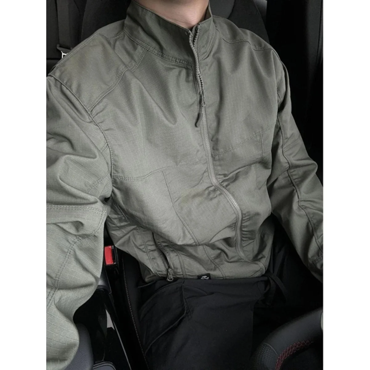 

Casual American Jaet Tee-Proof Stand Collar Outdoor Workwear Flight Versatile Outerwear Polyester Fiber Long Sve...