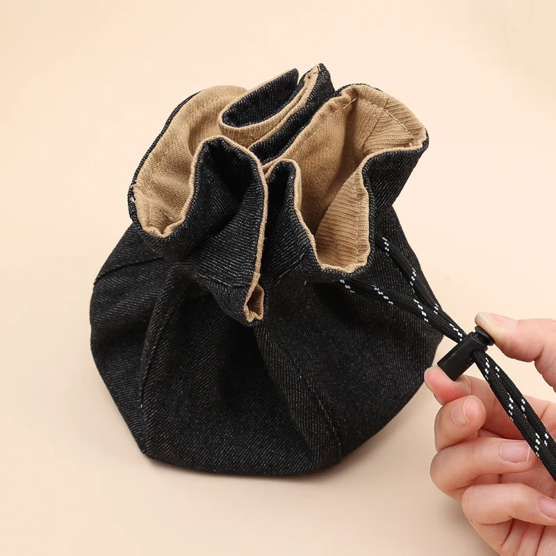 Outdoor Summer Foldable Fisherman Hat Bags Women  Sun Anti-UV Protection Drawstring Camping Hiking Caps  Panama Bucket Caps