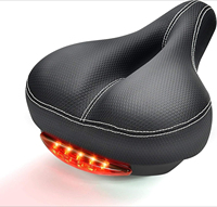 Comfortable Men Women Bike Seat - Soft Memory Foam Padded Bicycle Seat, Bike Saddle Replacement with Wide Cushion ,Universal