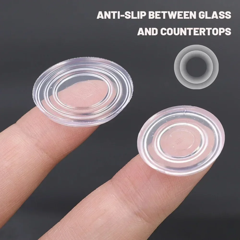 50/10Pcs Glas Tisch Top Anti Slip Pads Runde Form Transparent PVC Pads Tee Tisch Glas Weiche Schützen Pads möbel Zubehör