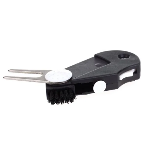 

5-in-1 Golf Score Counter Multi Counter Divot Tool Groove Cleaner Ball Marker Retractable Brush
