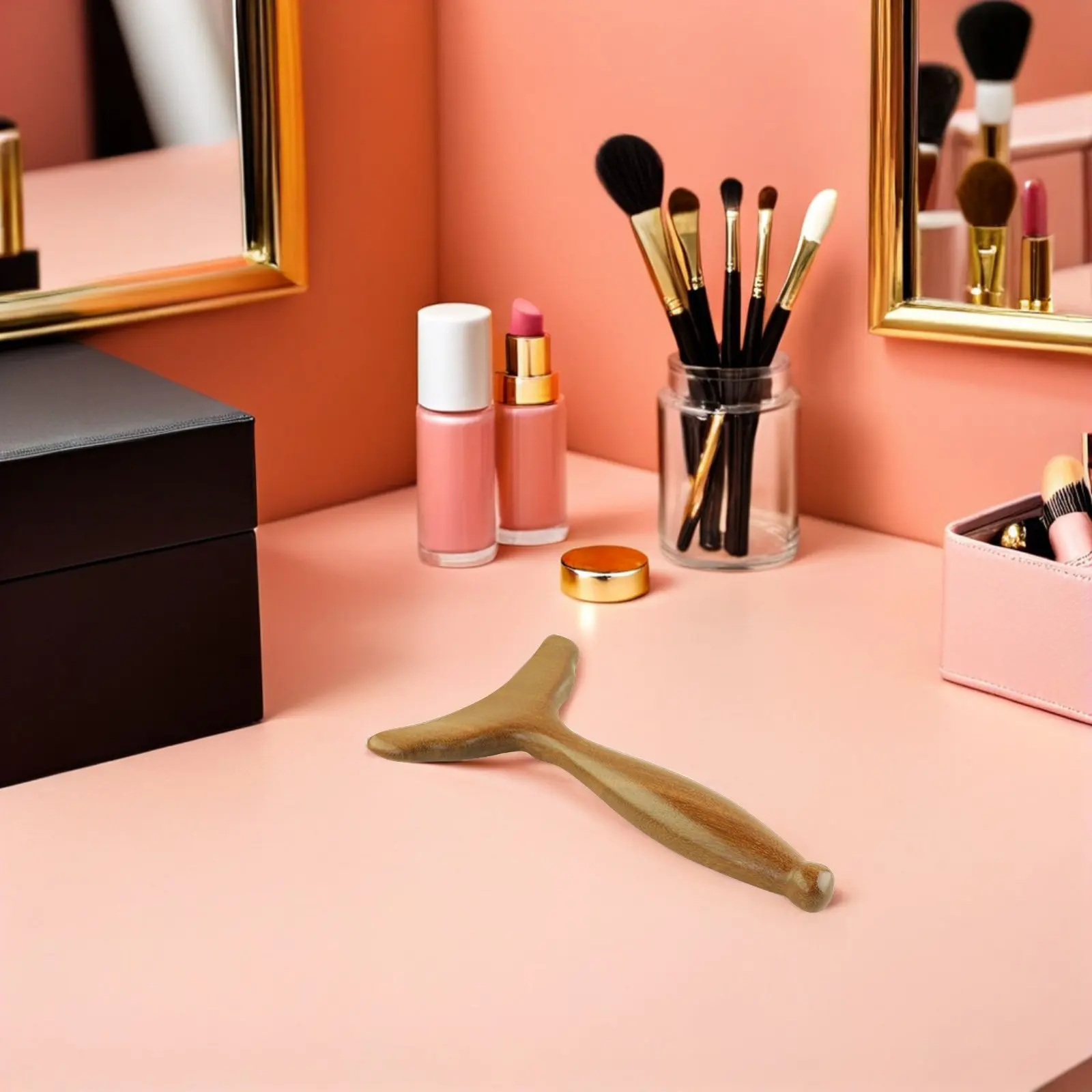 

Wooden Gua Sha Scraping Massage Tool Mermaid Tail for Face Neck Body Massage Deep Tissue Relaxation Facial Contour Enhancer