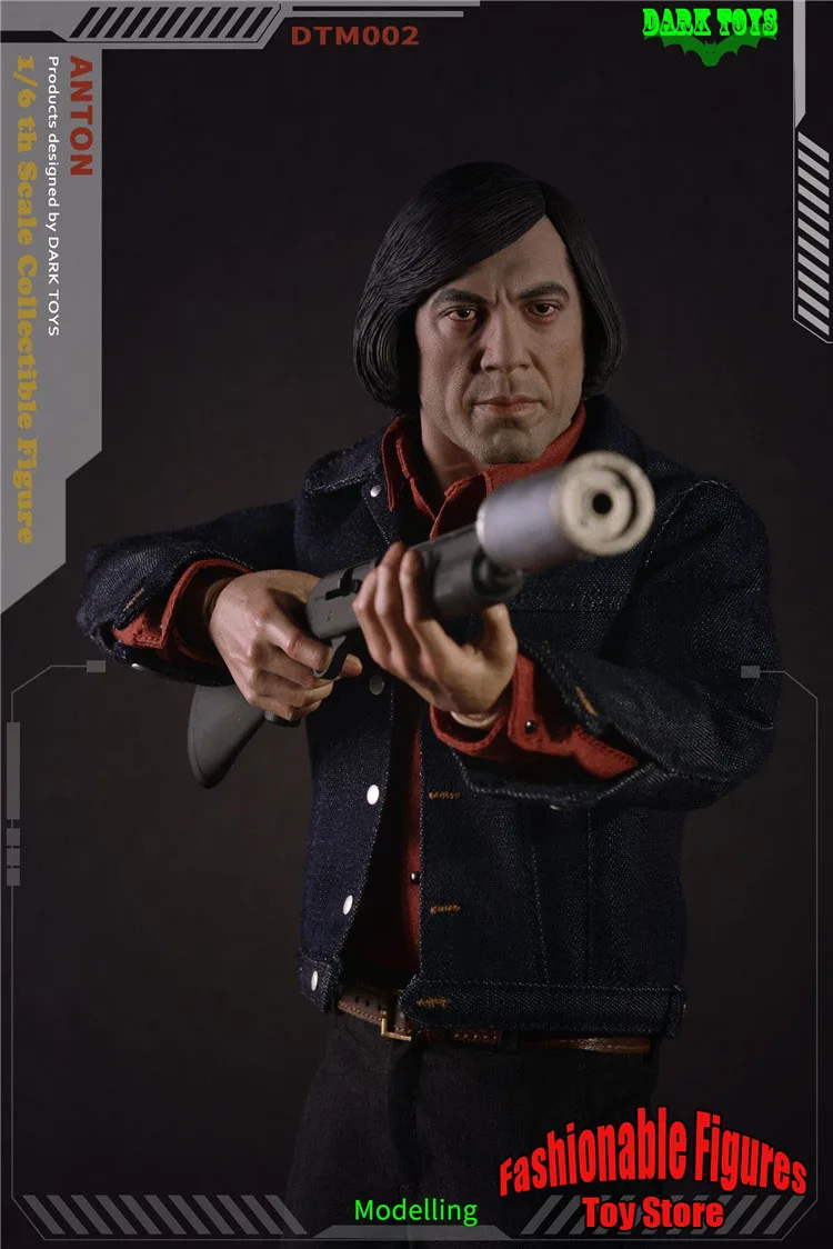 Dark Toys DTM002 1/6 Men Soldier Full Set Killer Anton Javier Bardem 12 Inches Action Figure Model For Fans Collection Gifts