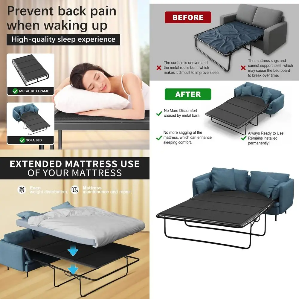 

Прочный двухместный диван-кровать, выдвижной матрас, готовый к использованию, 30x60 дюймов