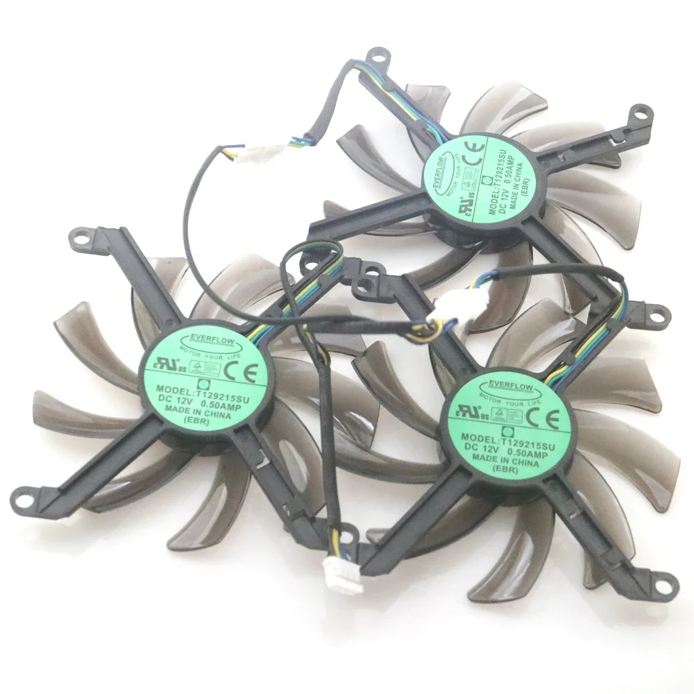3pcs/Lot T129215SU 12V 0.50AMP VGA Fan For LEADTEK GTX1080ti WINFAST HURRICANE Graphics Card Cooling Fan 4Wire 4Pin