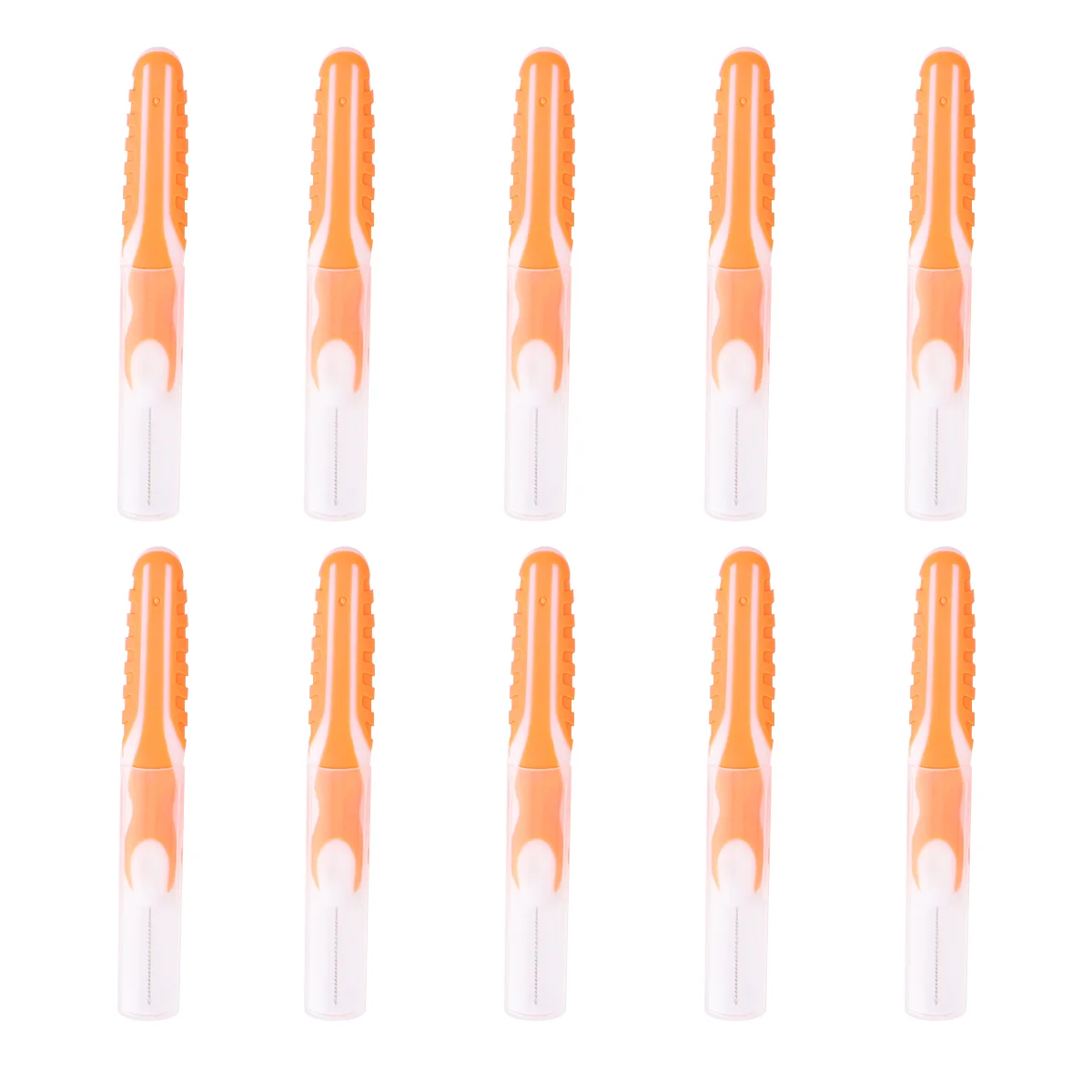 

10PCS Interdental Teeth Floss Pick Dental Care Interdental Cleaners for Home Daily Use Cleaning (Orange)(Random Style)