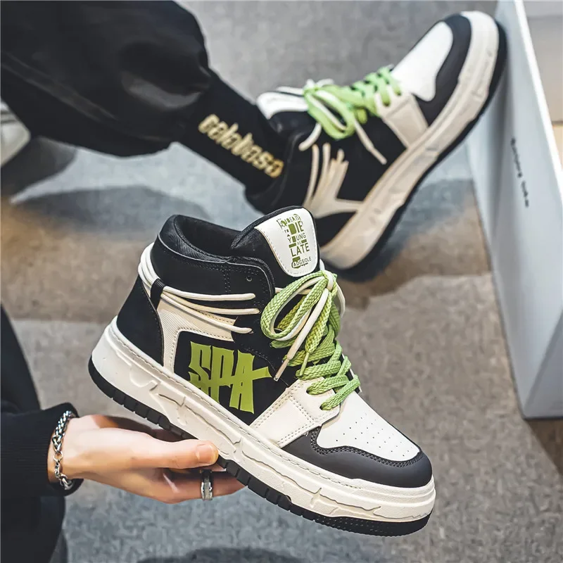 

Summer New Breathable Thick Sole Board Shoes Sports and Casual Shoes Student Skateboarding Shoes Trendy Shoes Spring Men's Shoes