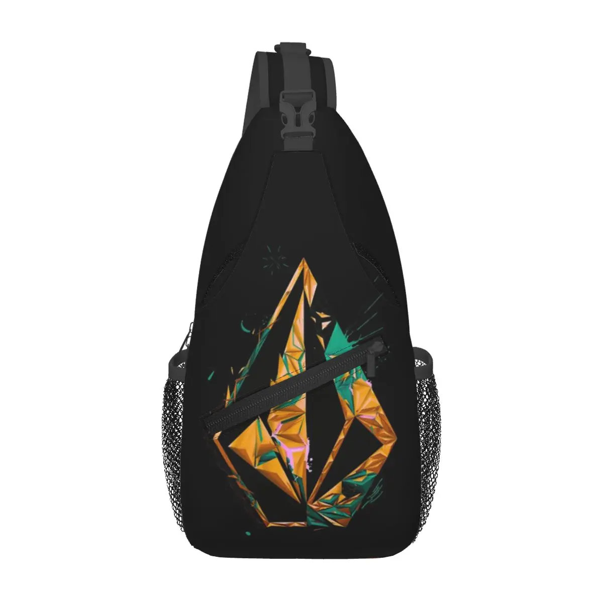 Volcom Logo Chest Bag Men Sling Crossbody Backpack Chest Bag Traveling Hiking Daypack Shoulder Bag