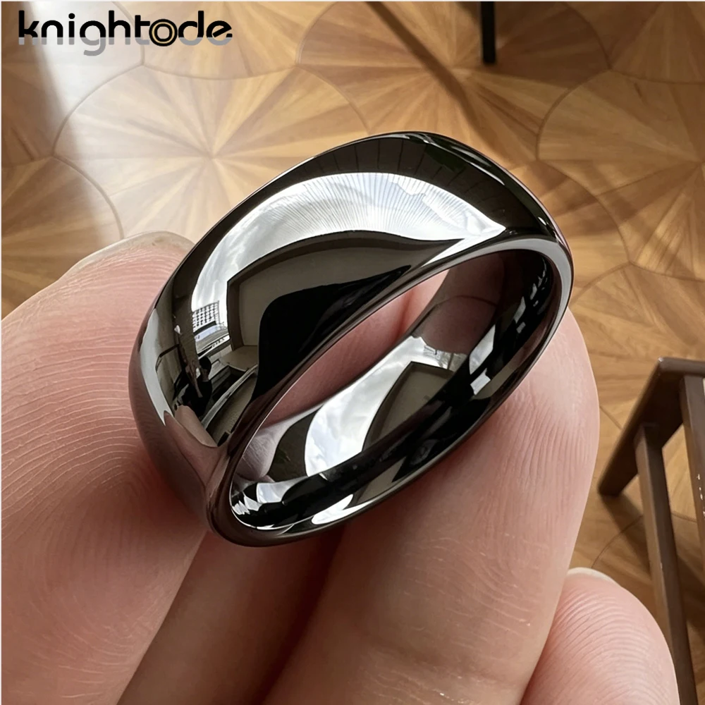 Fashion Gunmetal Color Tungsten Carbide Rings for Men Women Engagement Wedding Band Can Engraving Name Date Comfort Fit
