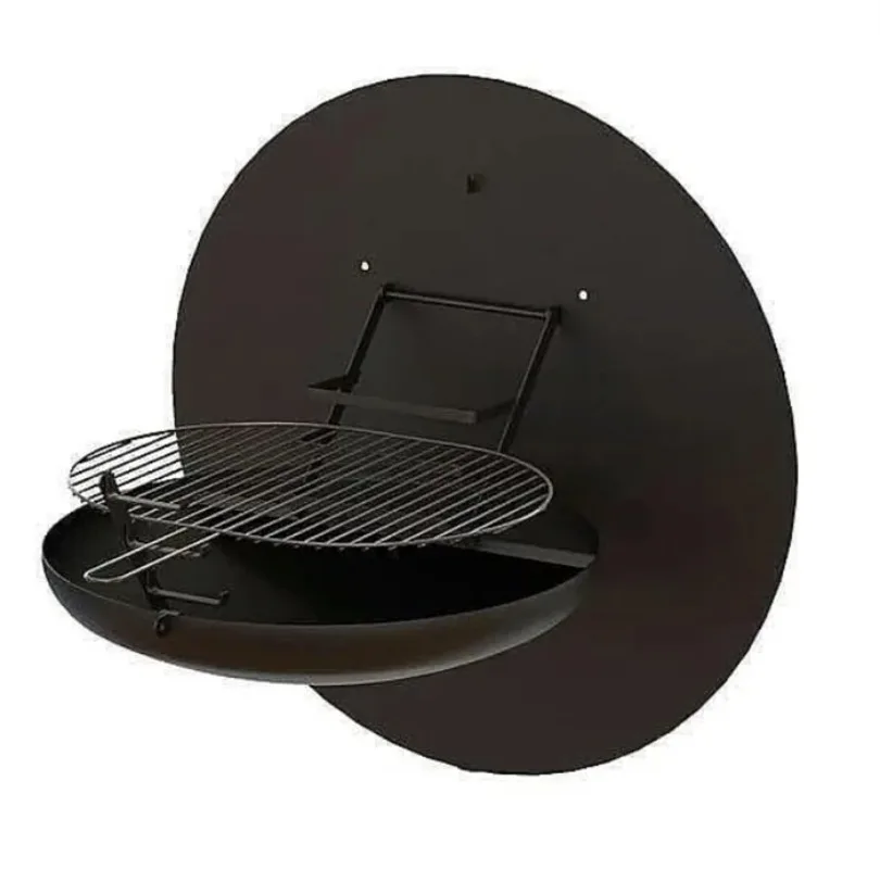2026 Hot Sale Outdoor Folding Barbecue Grill Garden Wood Burning Metal Fire Pit Wall Mounted BBQ Grills