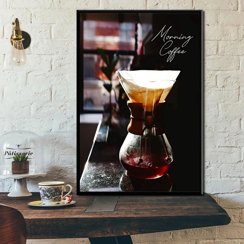 Coffee Poster Coffee Shop Decoration Coffee Bean Latte Caffè Americano Canvas Printing Poster Wall Art Decor For Home Room Decor