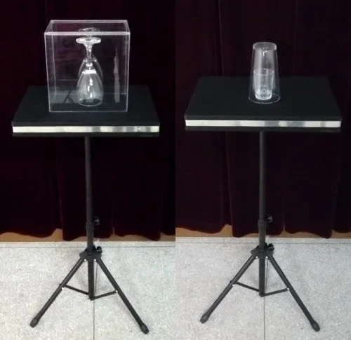 Glass Breaking Table + Coin Into Glass- Remote Control Two in One Magic Tricks Magician Stage Illusions Mentalism Gimmick Props