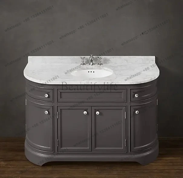 

FGMobile da bagno francese rurale retrò in legno massello Lavabo moderno nordico minimalista italiano in rovere