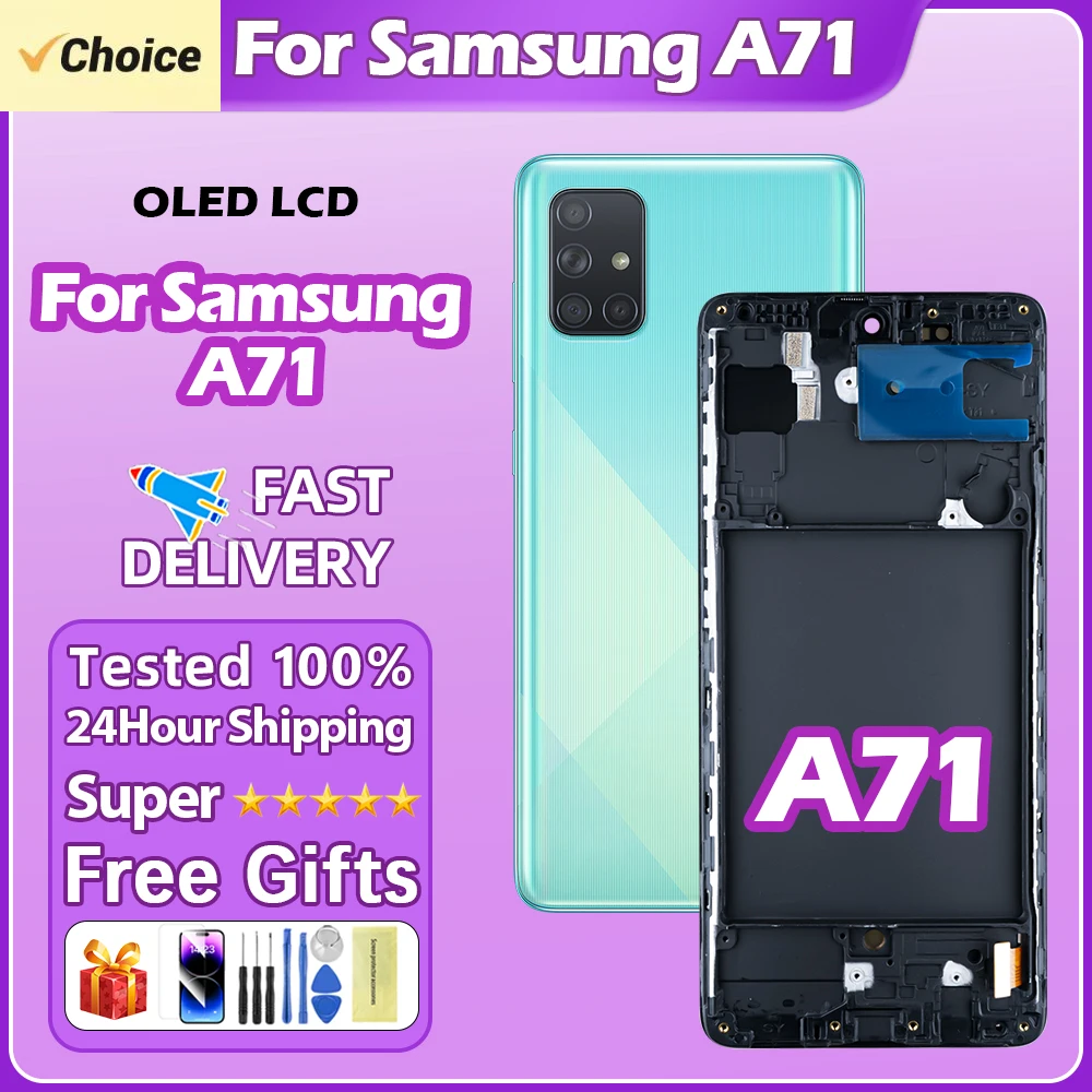 Samsung Galaxy A71 6,7-дюймовый Super AMOLED-экран с емкостным дигитайзером сенсорного экрана от DYNX, протестированный