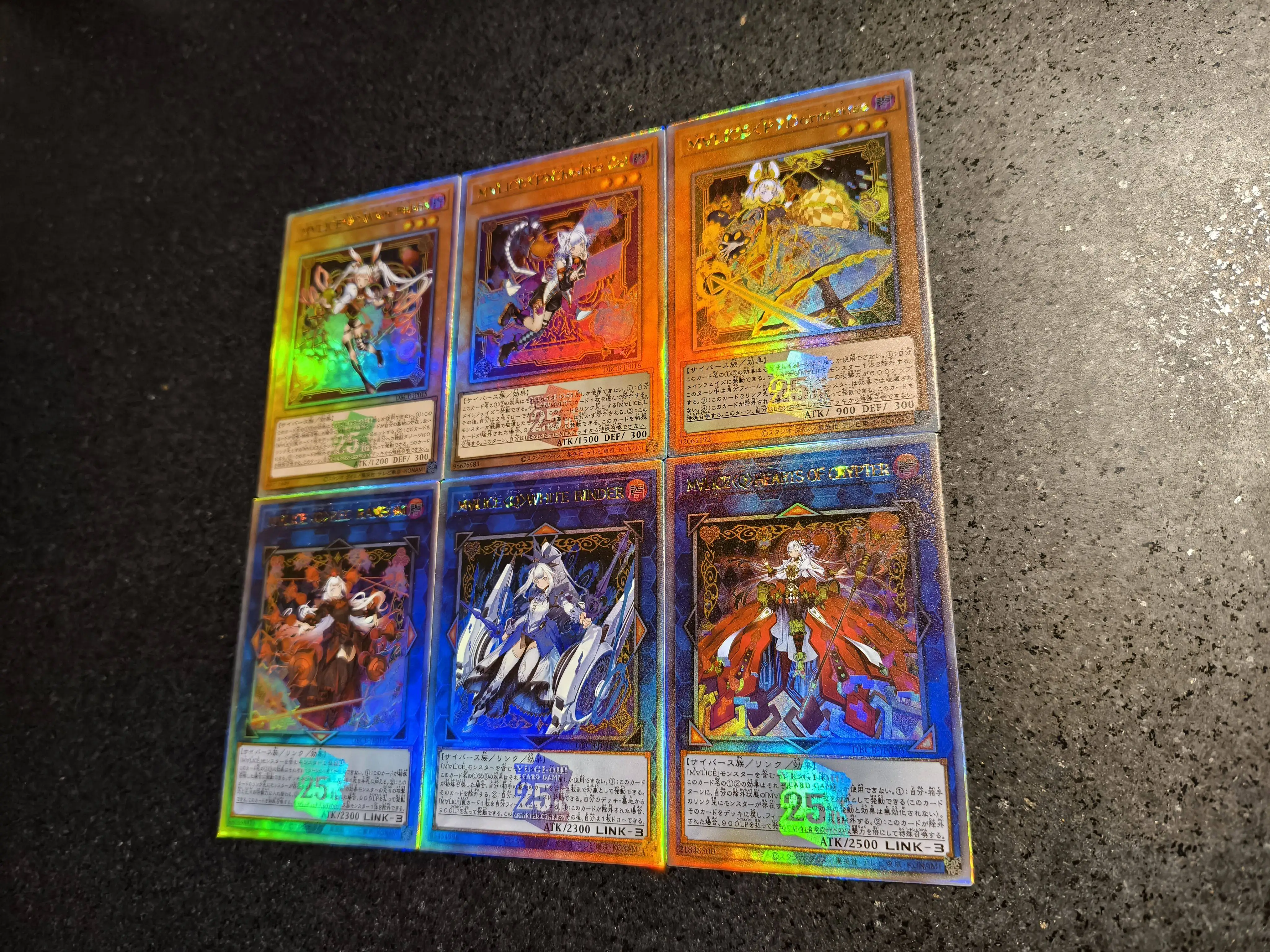 DIY 6pcs/set Yu-Gi-Oh! Maliss Self Control Collect Signature Trading Flash Card Anime Cartoon Gift