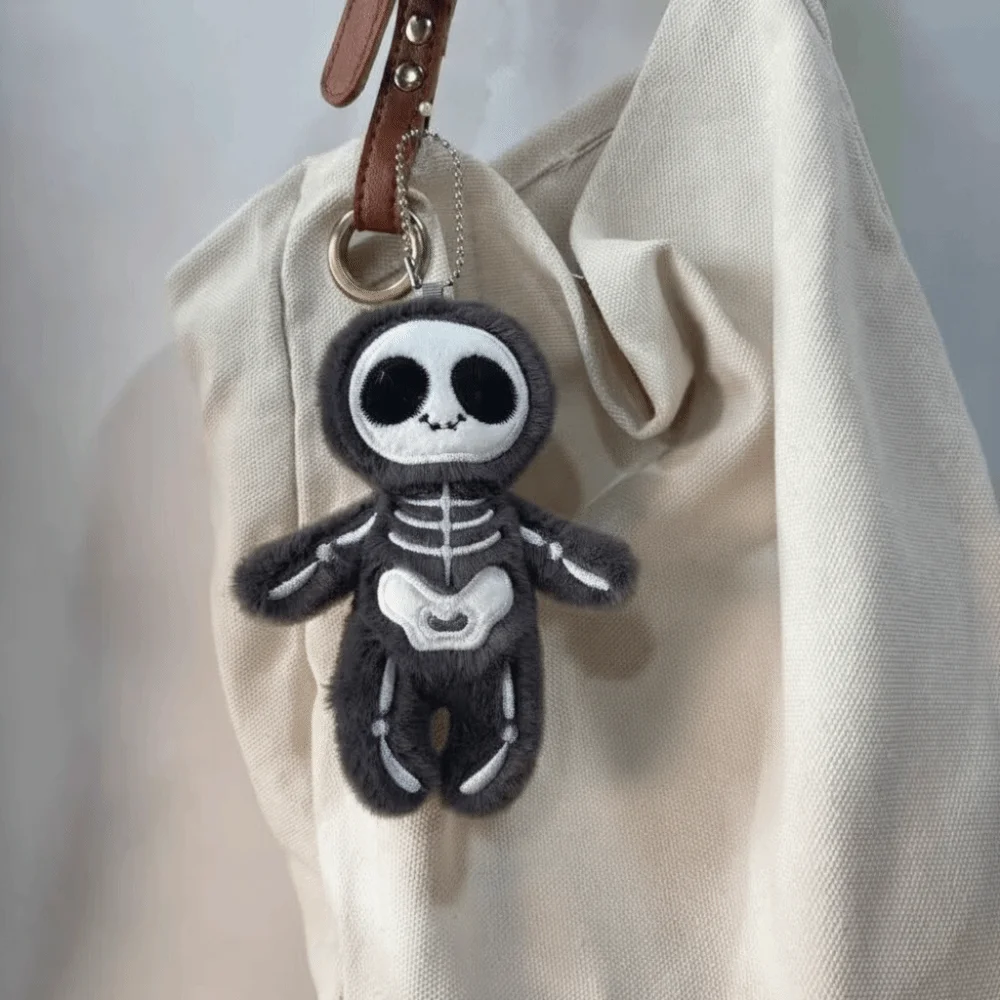 Fashion Skeleton Halloween Keychain Skull Mummy Style Bag Pendant Stuffed Keyring Key Hanging Holiday Gifts