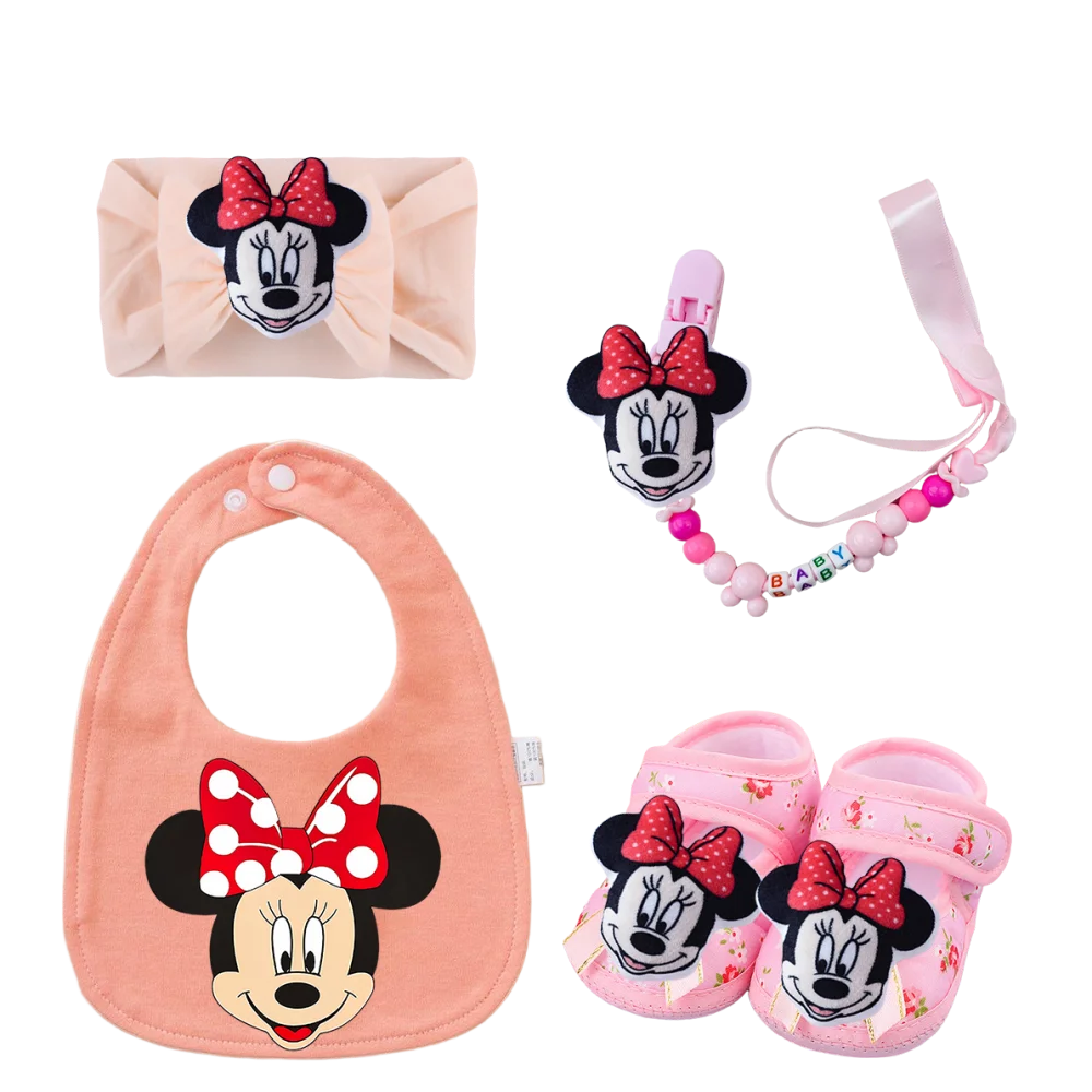 

Pink baby anti-drop chain pacifier holder baby hair band baby headwear baby saliva towel set pacifier chain holder pacifier clip