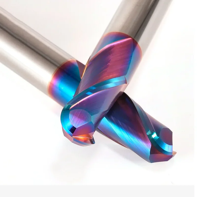 End Mill Carbide Ball Nose HRC65 R0.5 6mm 8mm 10mm Ball Nose End Mill Tungsten Carbide Cutter CNC Router Bit Milling Tool