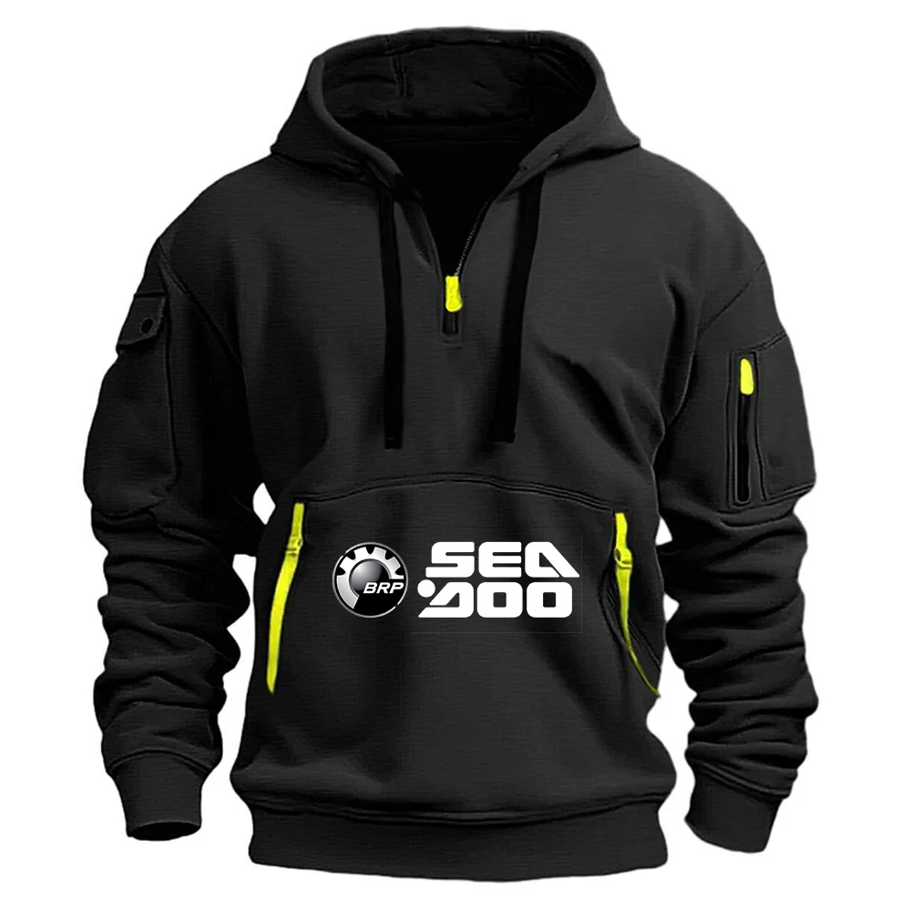 BRP Sea Doo Seadoo Moto Logo Print 2026 Spring Autumn Men's High Quality and Durable Constant Temperature Comfort Hoodies Coat
