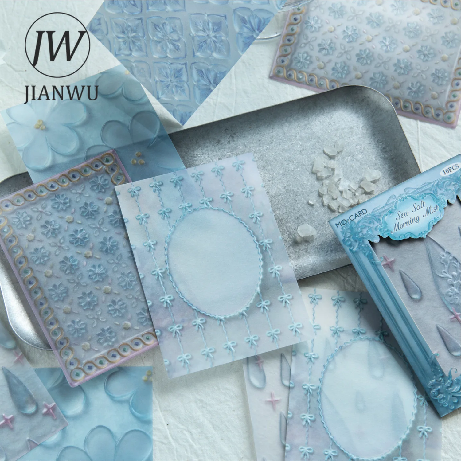 JIANWU Vintage Plant Flower Border Relief Landscape Collage Scrapbooking Material Paper Creative DIY Junk Journal Stationery
