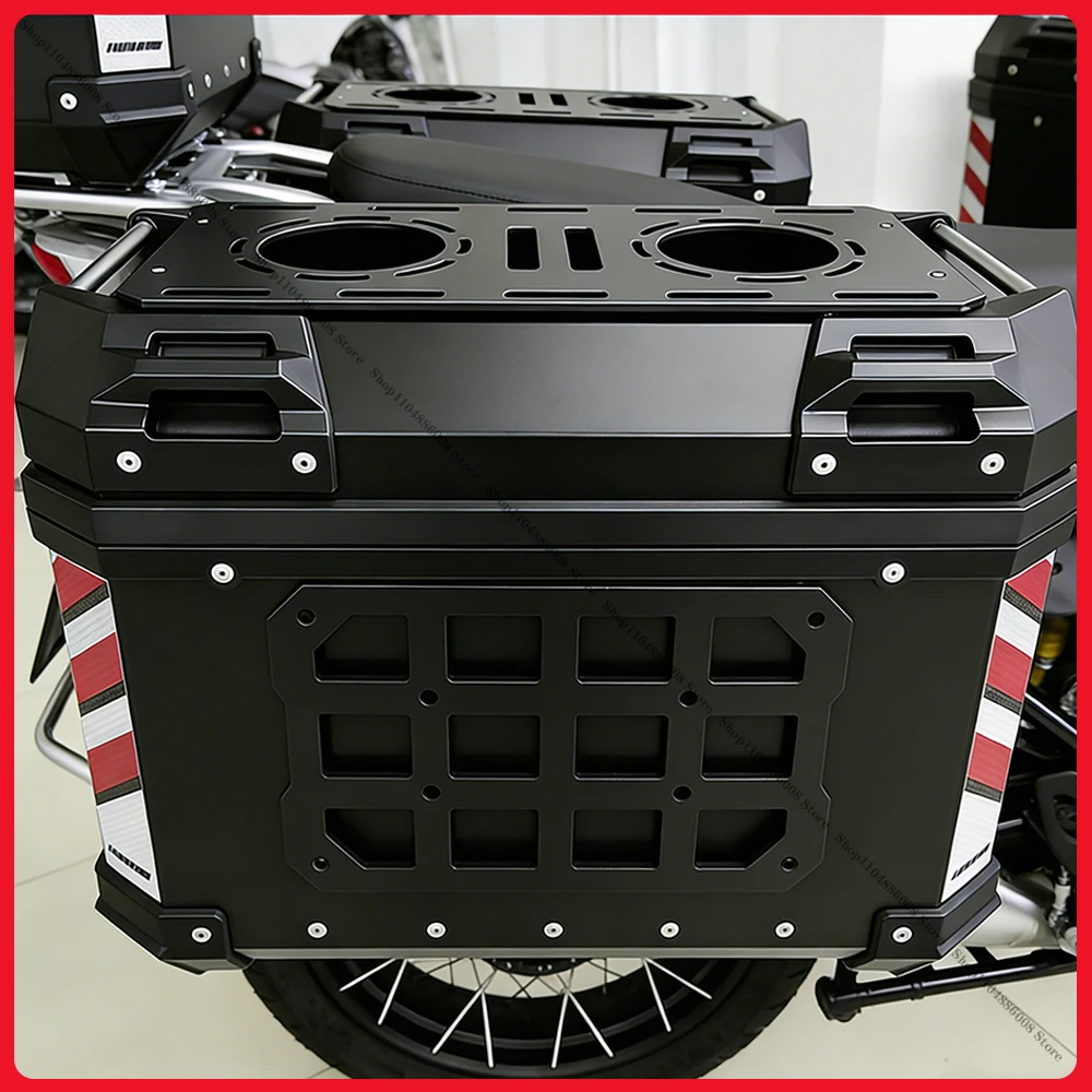1PCS Motorcycle Side Box Top Case Molle Panel Quick-Mounting Aluminum Alloy Tactical Storage Box Universal Modular Organizer