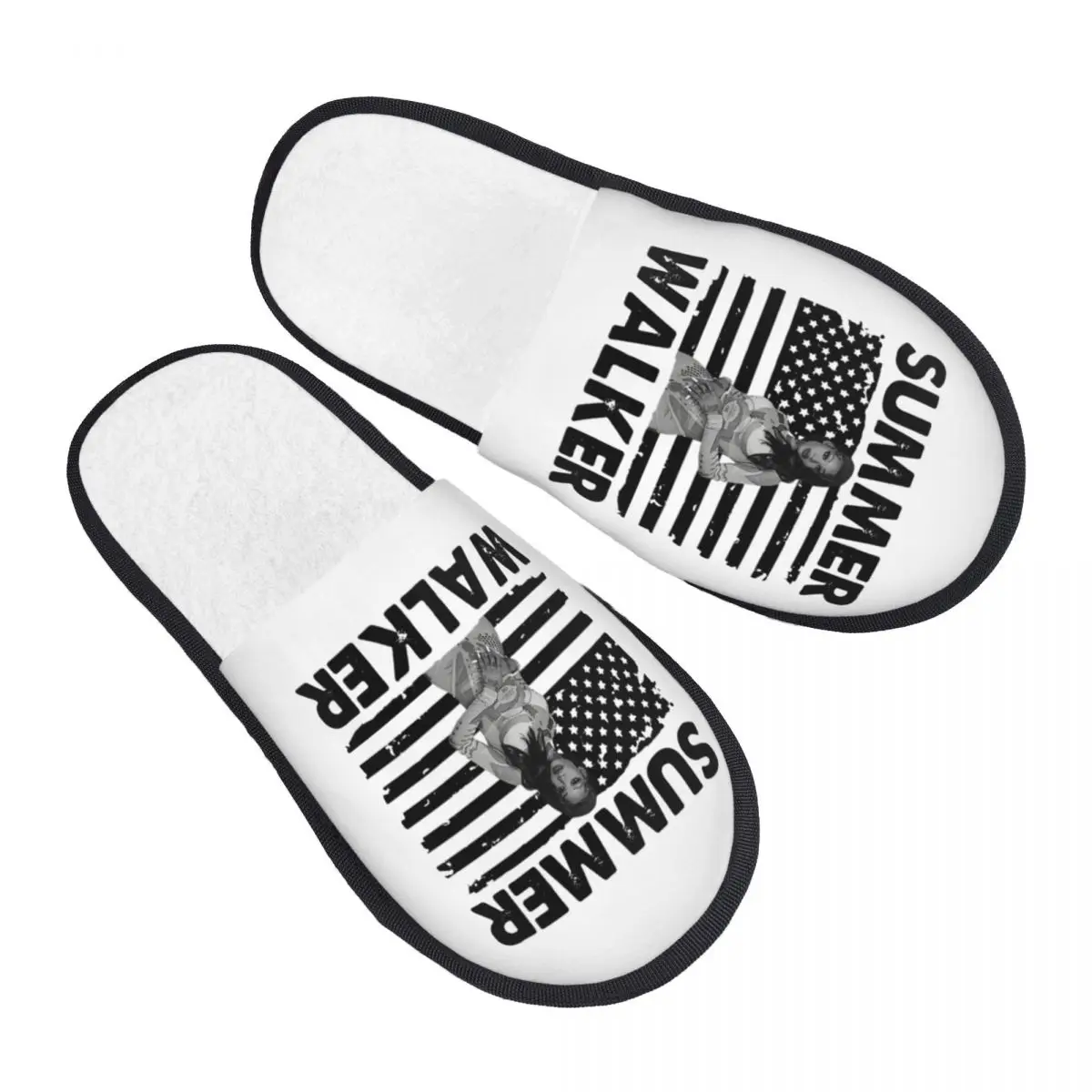 

Custom Summers Walkers American R&B Singer Guest Slippers for Bedroom Women House Slipper
