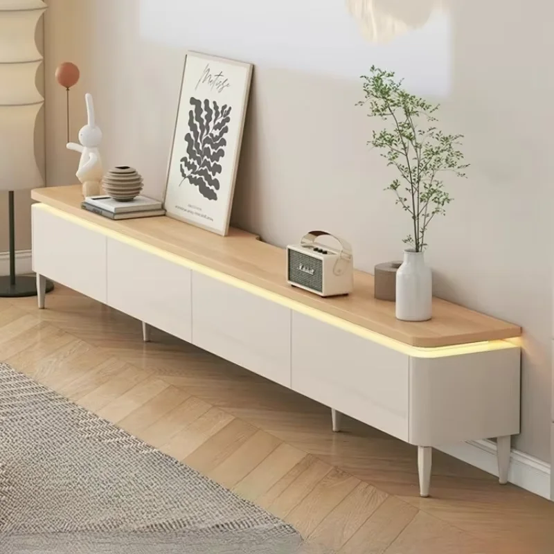 Household Cream Floor TV Stands Living Room 2025 New Simple Tv Table Center Modern Apartment Stojaki Telewizyjne Furnitures