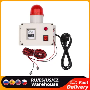 สัญญาณเตือนระดับน้ํา เซ็นเซอร์เตือนระดับน้ํา สายน้ําแสดงสัญญาณเตือนต่ําและสูงพร้อมสวิตช์ควบคุมระดับเสียงของสวิตช์เก็บเสียง