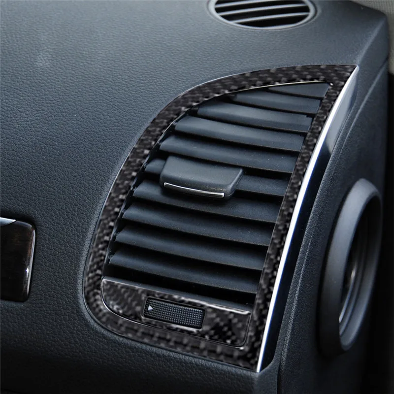 

Carbon Fiber Car Dashboard Left and Right Air Vents Trim Frame Sticker For Audi Q7 2007-2015 Interior Accessories